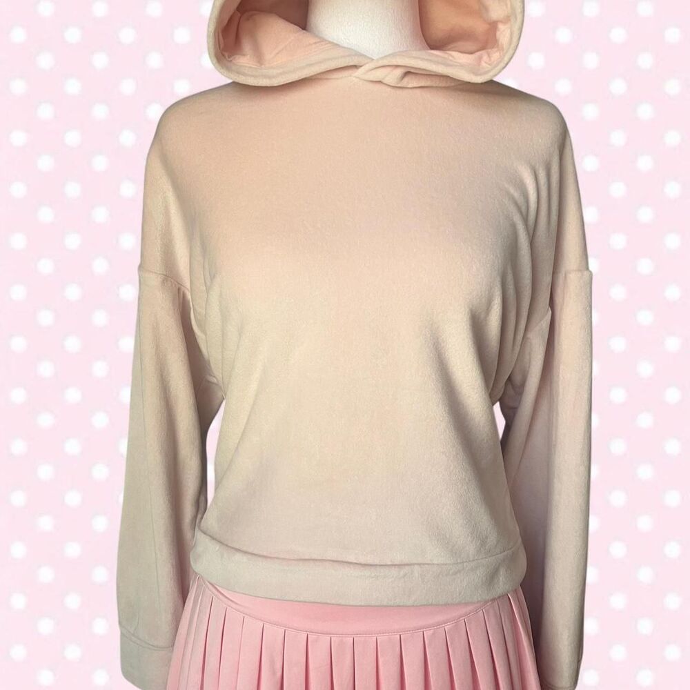 DSG light pink velvet hoodie